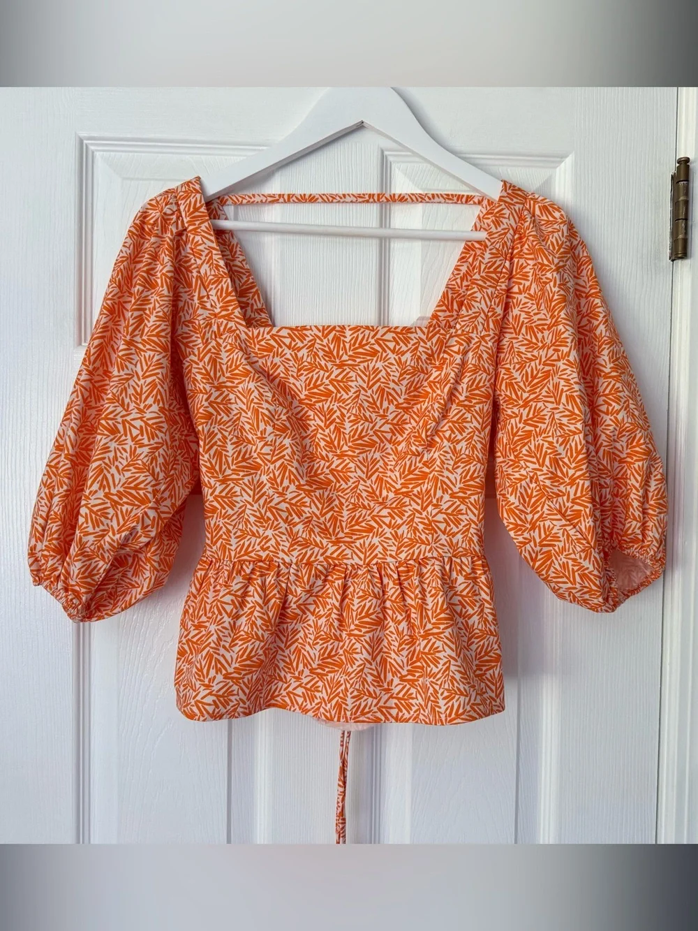 Hutch for Anthropologie Tie Back Peplum Top